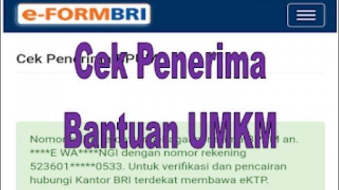 Daftar Penerima Dan Cara Cek BLT UMKM di BRI,BNI dan Bank Aceh Syariah RP1,2 Juta 2021