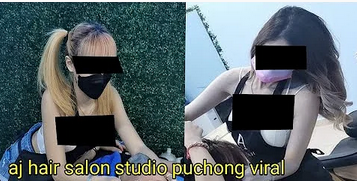 Link Video Aj Hair Studio Puchong viral Di Tiktok